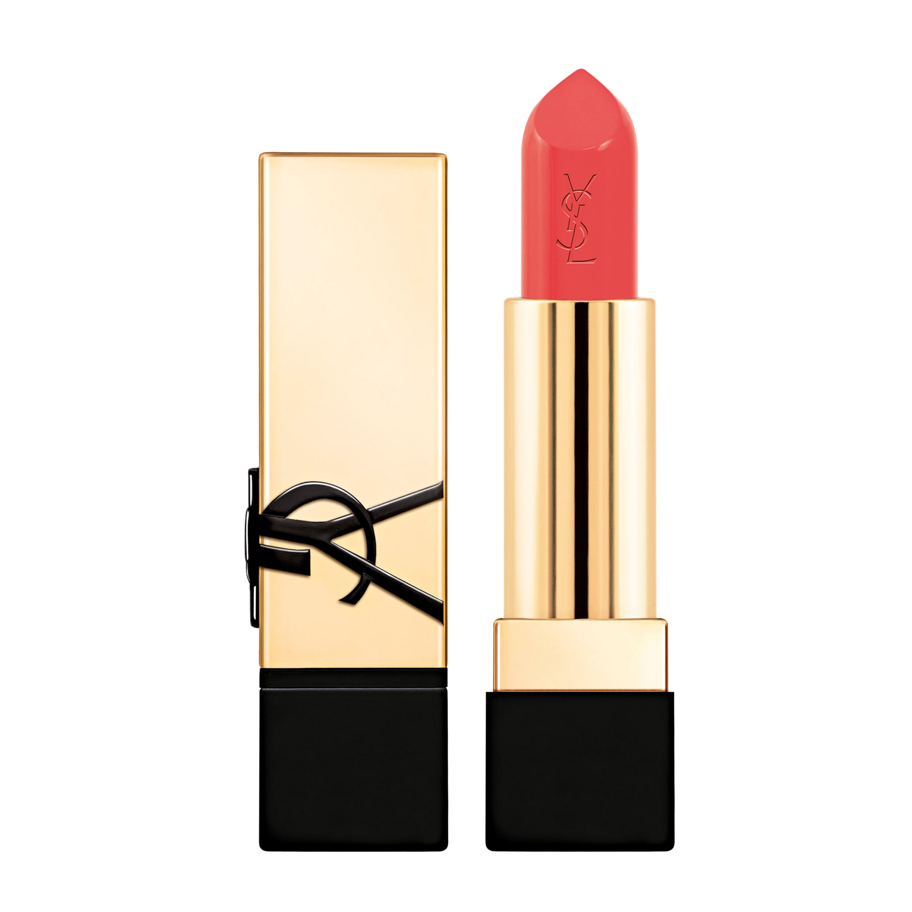 YSL Beauty Rouge Pur Couture Satin Lipstick With Ceramides Shade O7 - Transgressive Coral Personalized Gift 48$